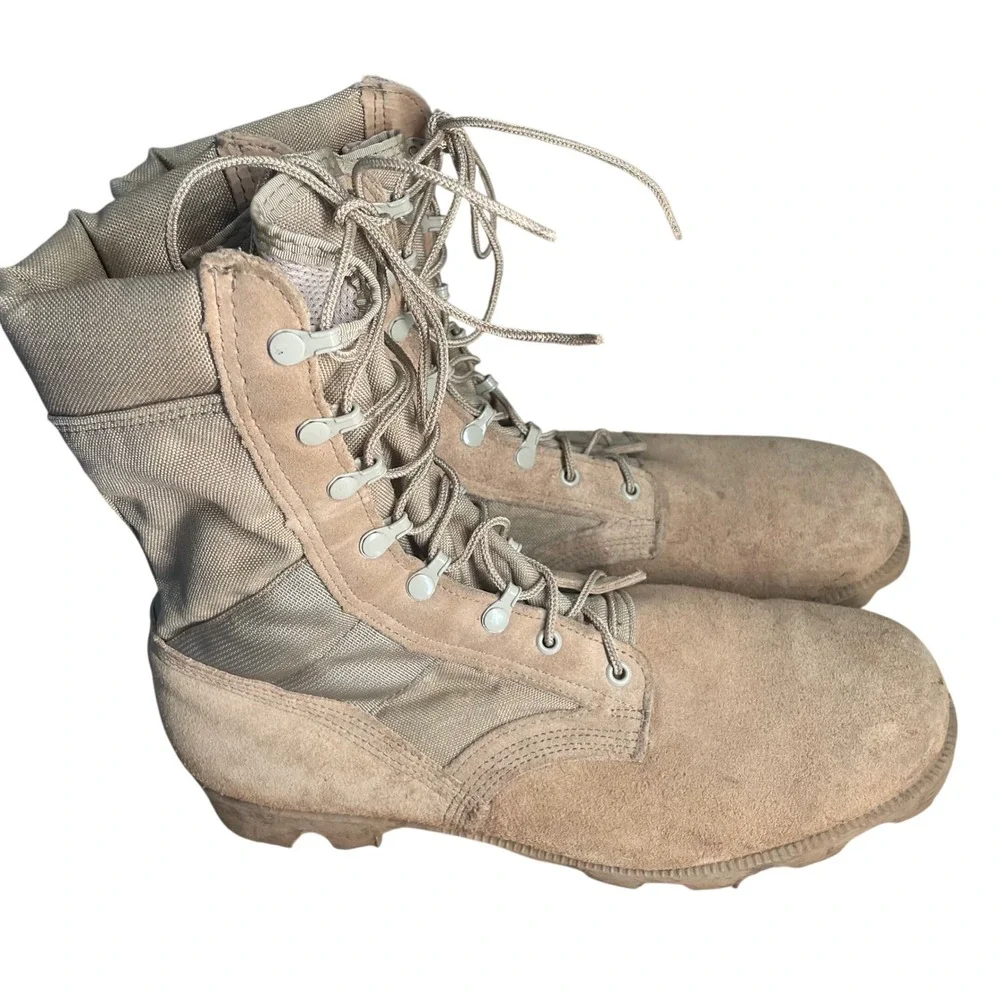 Altama desert tan combat boots Vtg 12 Wide Hot Weather Military Army *READ AS IS